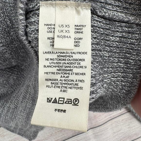 Free People Mock Neck Cropped Sweater Womens XS Heathered Gray - Picture 8 of 14